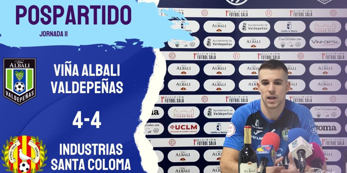 Declaraciones del jugador Alberto tras el partido ante Industrias Santa Coloma