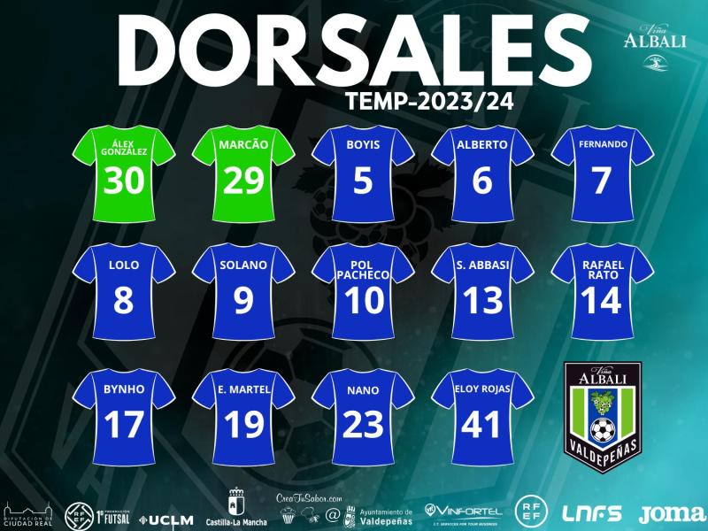 NOTICIA| DEFINIDOS LOS DORSALES DEL VIA ALBALI VALDEPEAS PARA LA TEMPORADA 2023/24